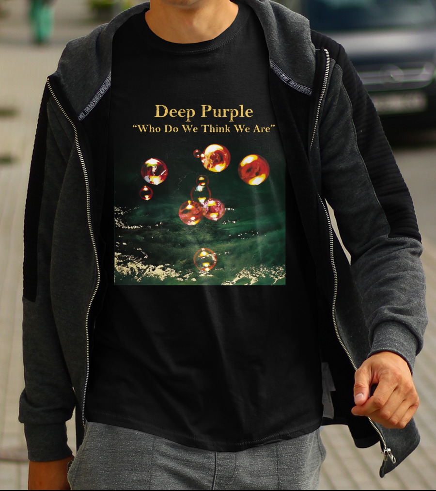 Deep Purple Who Do We Think We Are Album Cover Bubbles T-Shirt
