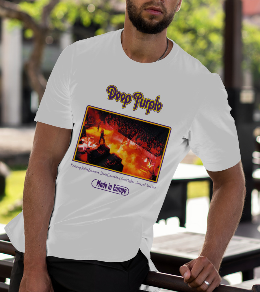 Deep Purple Made In Europe Featuring Richie Blackmore David Coverdale Glenn Hughes Jon Lord Ian Paice T-Shirt
