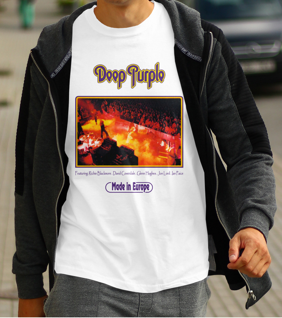 Deep Purple Made In Europe Featuring Richie Blackmore David Coverdale Glenn Hughes Jon Lord Ian Paice T-Shirt