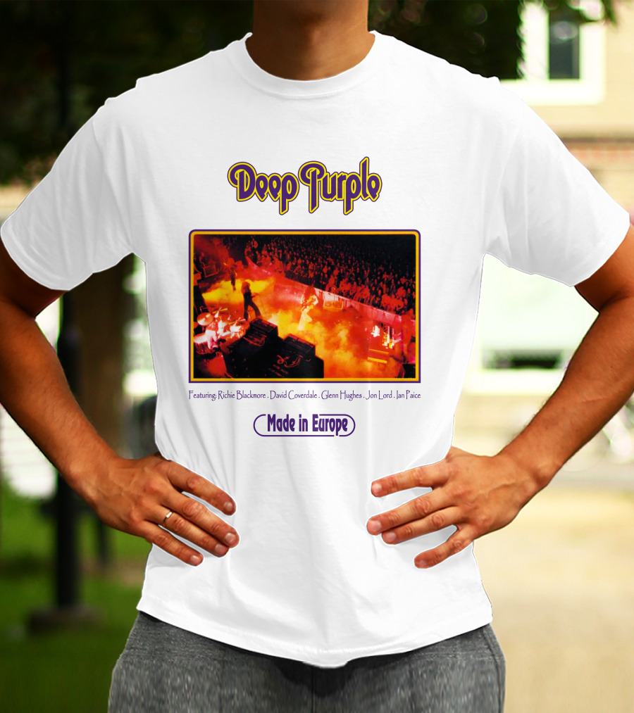 Deep Purple Made In Europe Featuring Richie Blackmore David Coverdale Glenn Hughes Jon Lord Ian Paice T-Shirt
