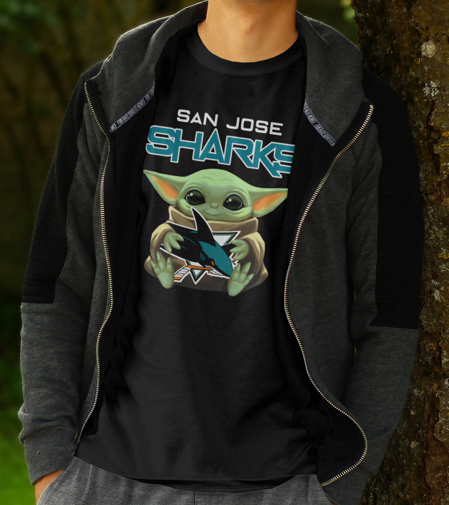San Jose Sharks Baby Yoda T-Shirt