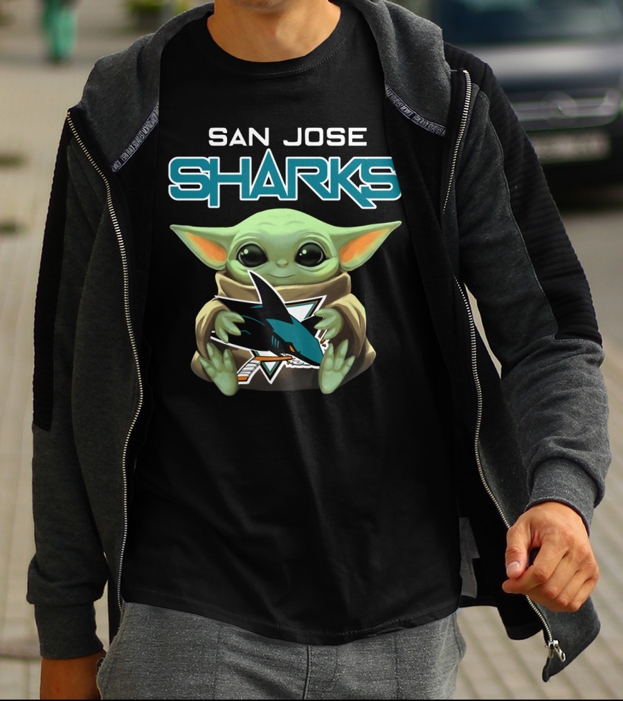 San Jose Sharks Baby Yoda T-Shirt
