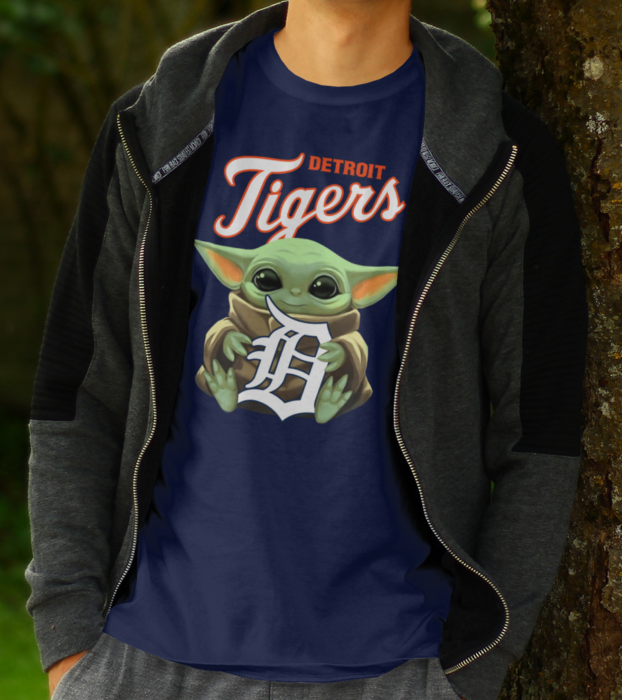 Detroit Tigers Baby Yoda T-Shirt