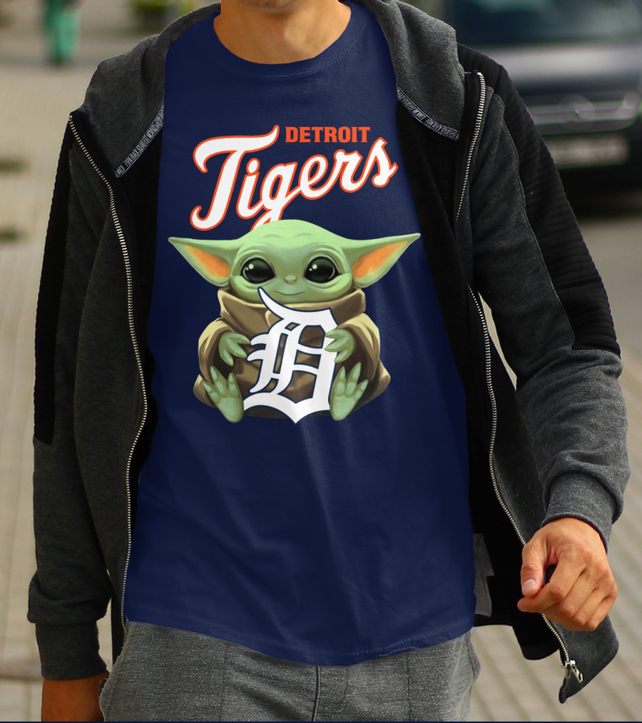 Detroit Tigers Baby Yoda T-Shirt