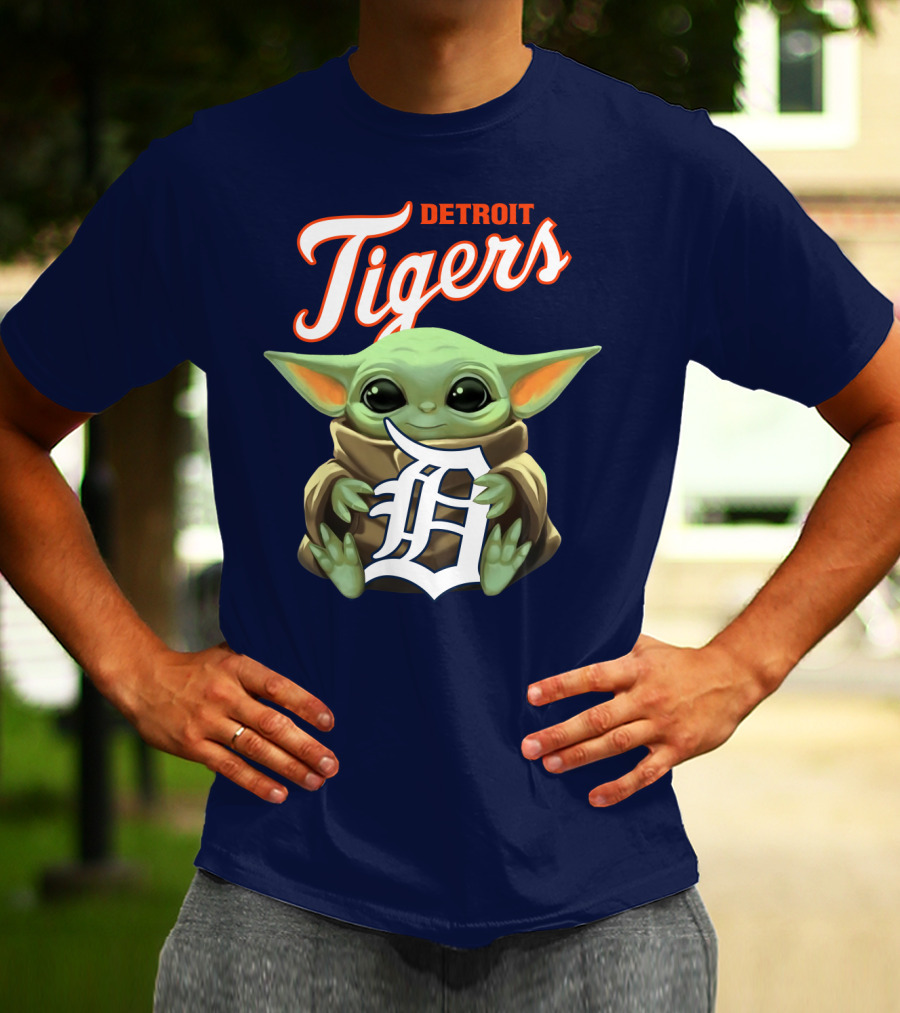 Detroit Tigers Baby Yoda T-Shirt