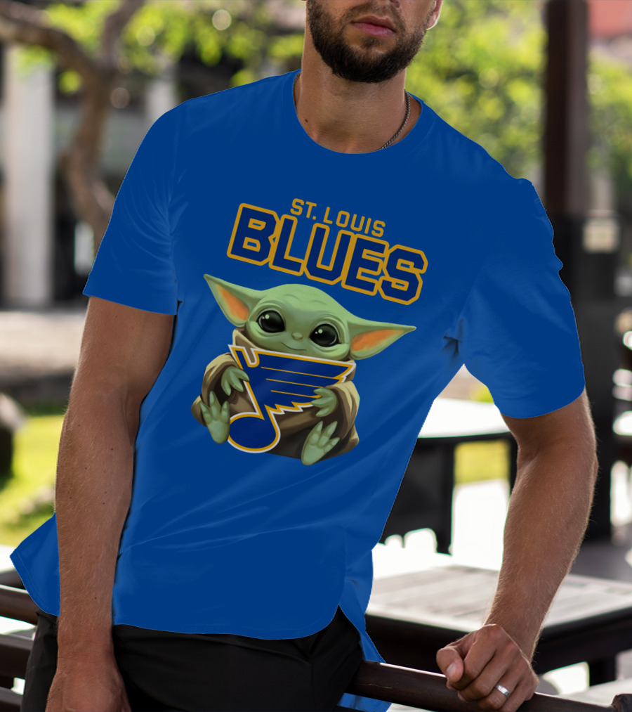 St. Louis Blues Baby Yoda T-Shirt