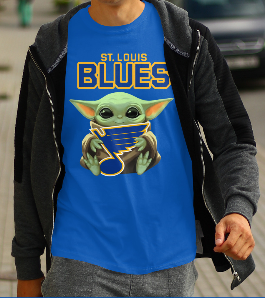 St. Louis Blues Baby Yoda T-Shirt
