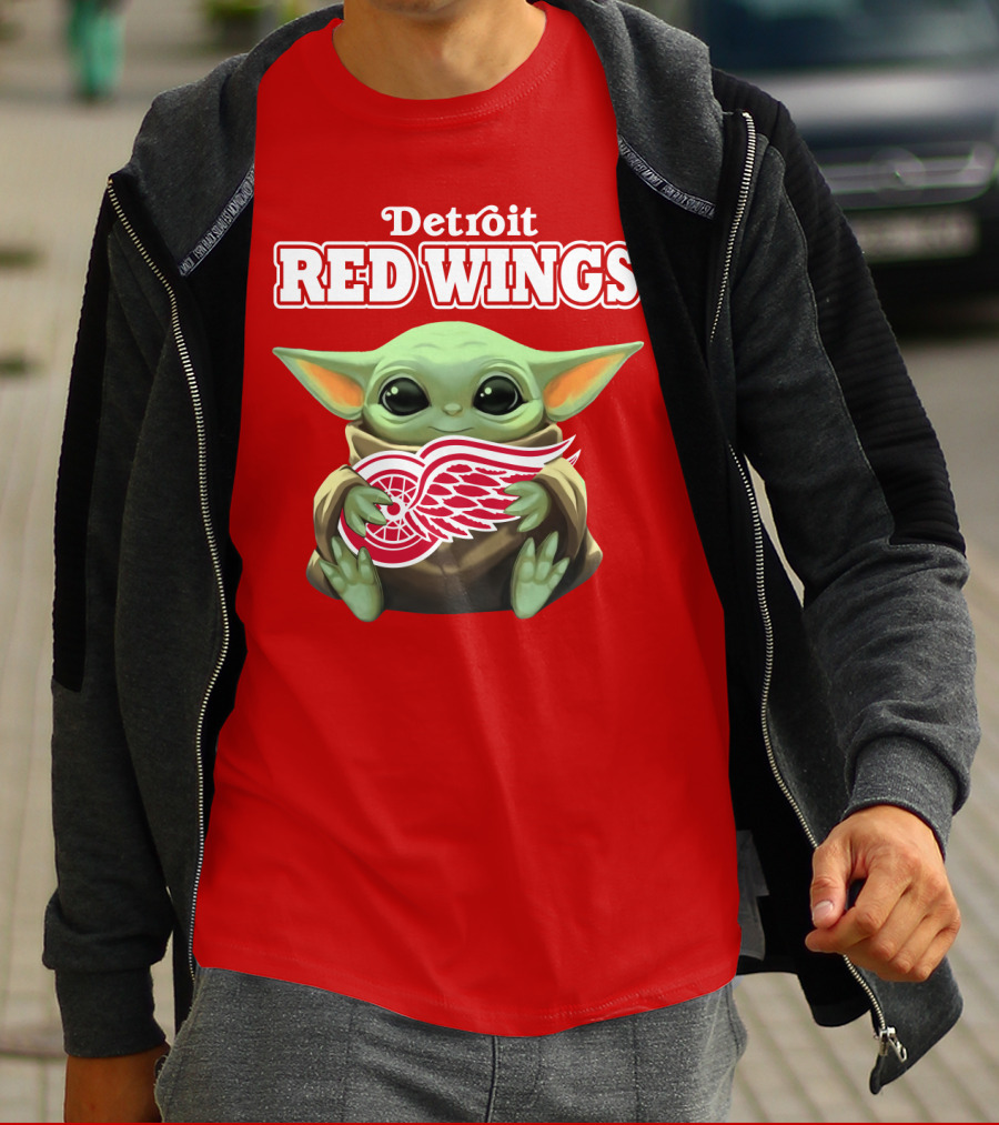 Detroit Red Wings Baby Yoda T-Shirt