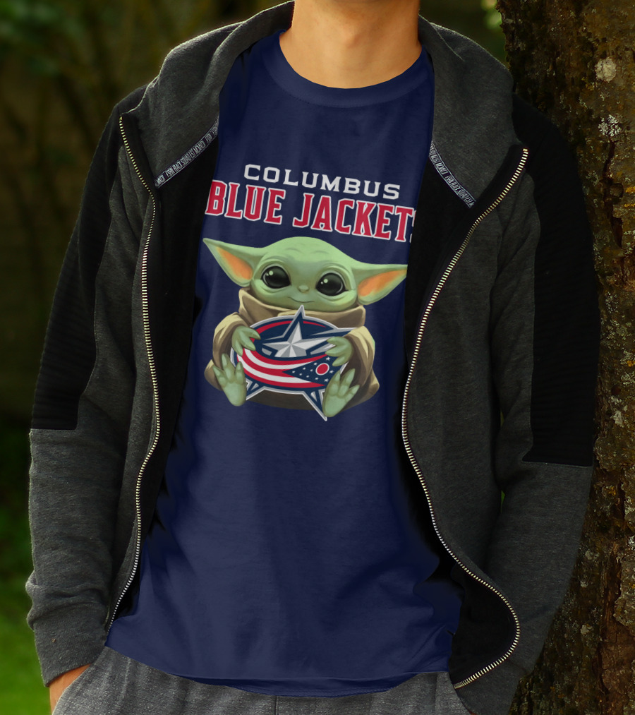 Columbus Blue Jackets Baby Yoda T-Shirt
