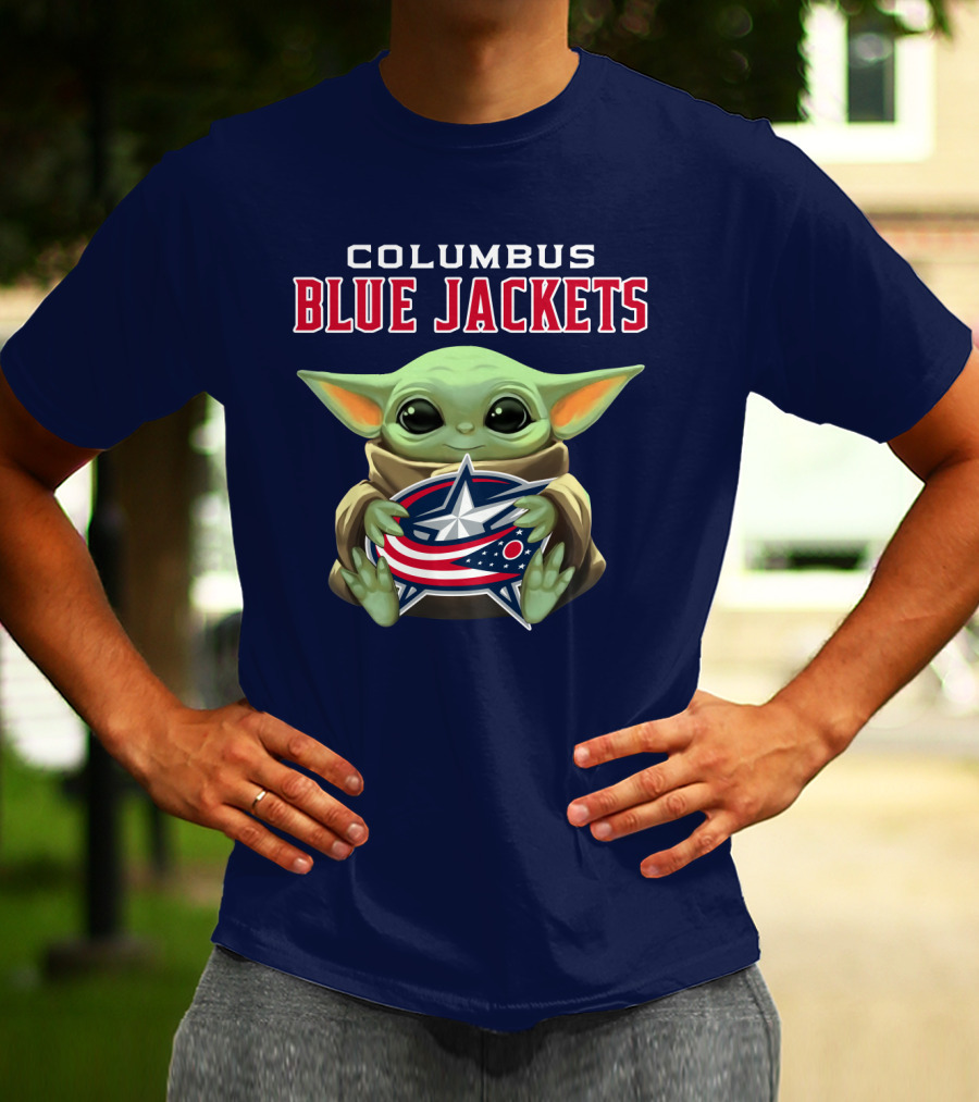 Columbus Blue Jackets Baby Yoda T-Shirt
