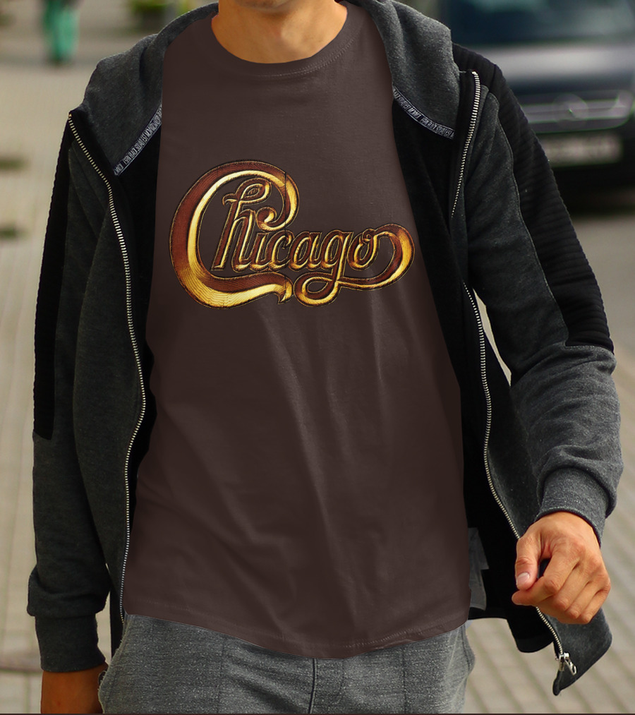 Chicago Band Script Gold T-Shirt