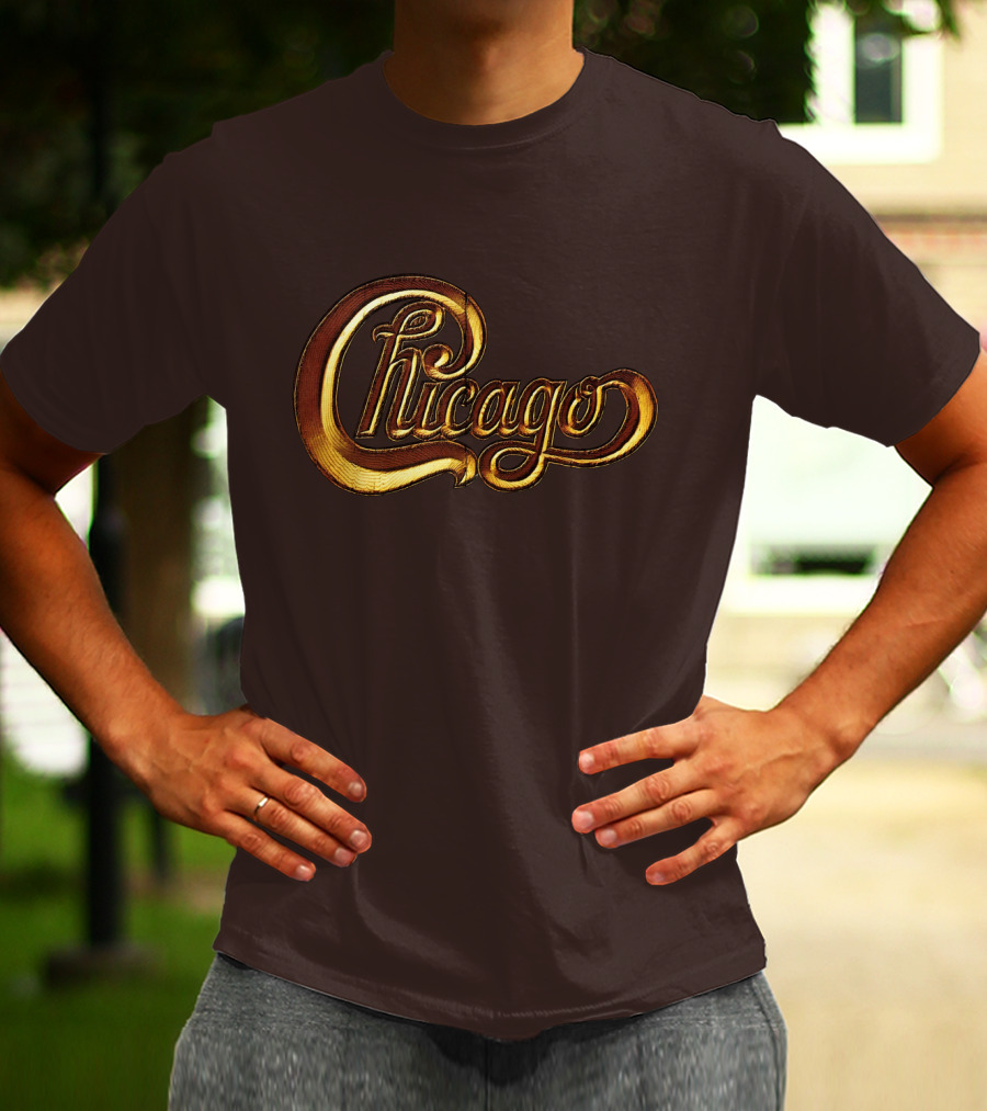 Chicago Band Script Gold T-Shirt