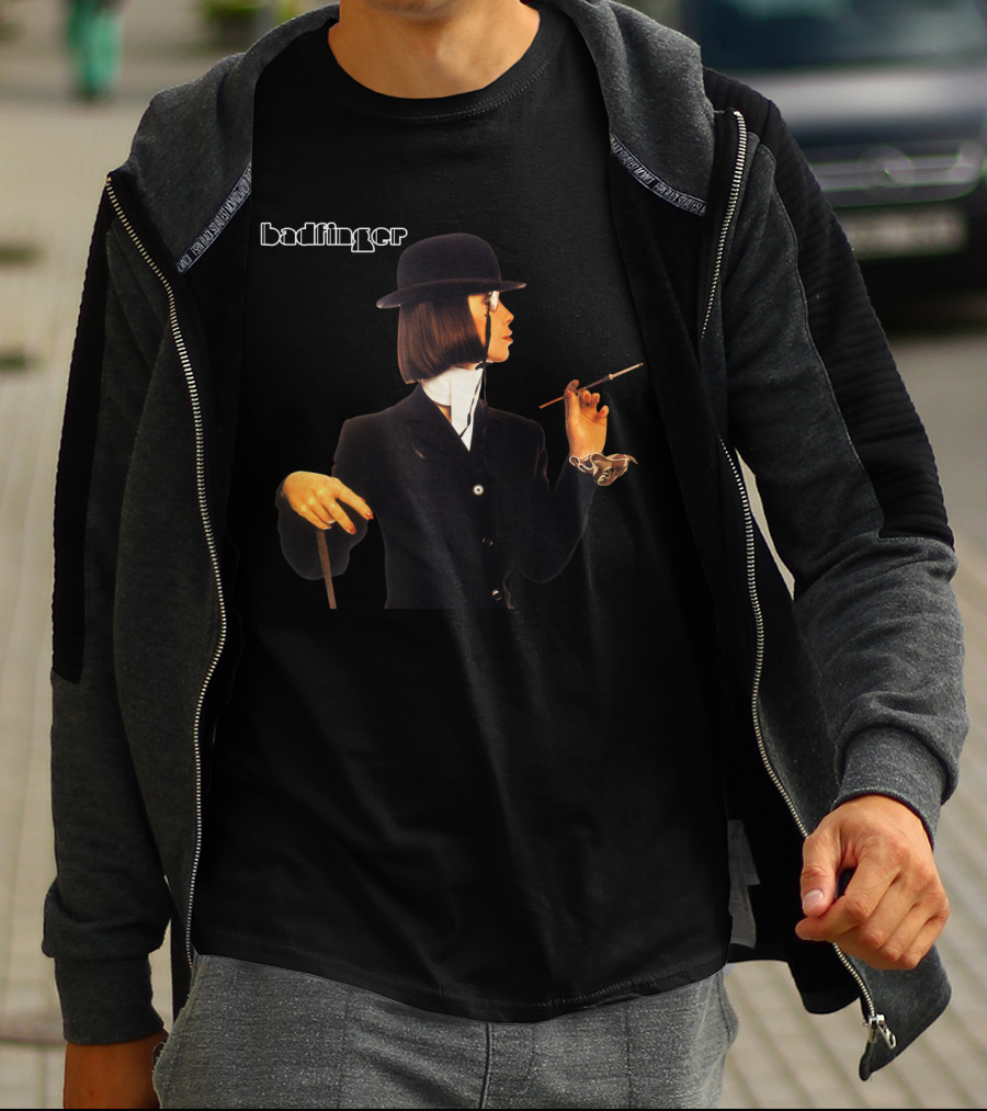 Badfinger Bowler Hat Woman Smoking Pipe T-Shirt