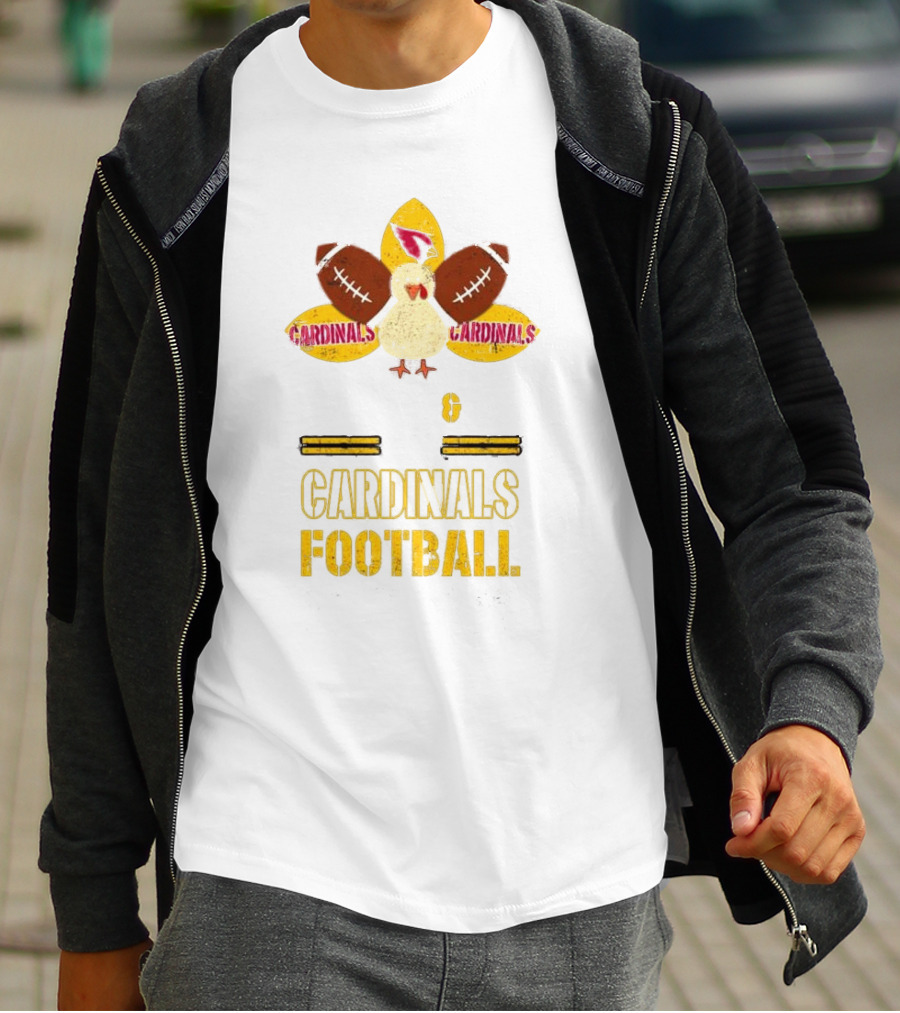 Arizona Cardinals Turkey Pie Football Thanksgiving T-Shirt