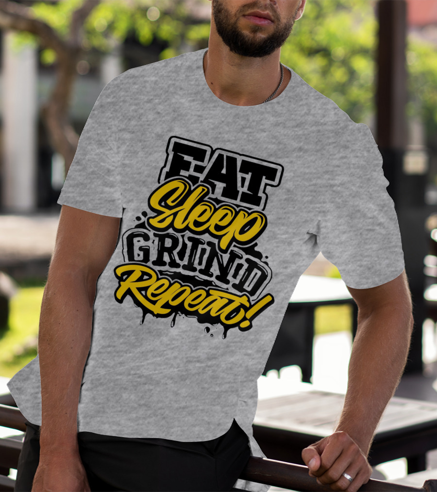 Jordan 11 Gamma Blue Eat Sleep Grind Repeat Routine T-Shirt