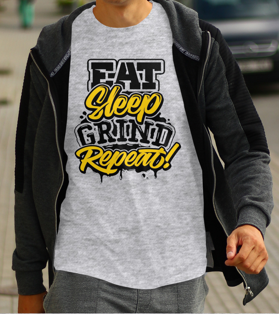 Jordan 11 Gamma Blue Eat Sleep Grind Repeat Routine T-Shirt
