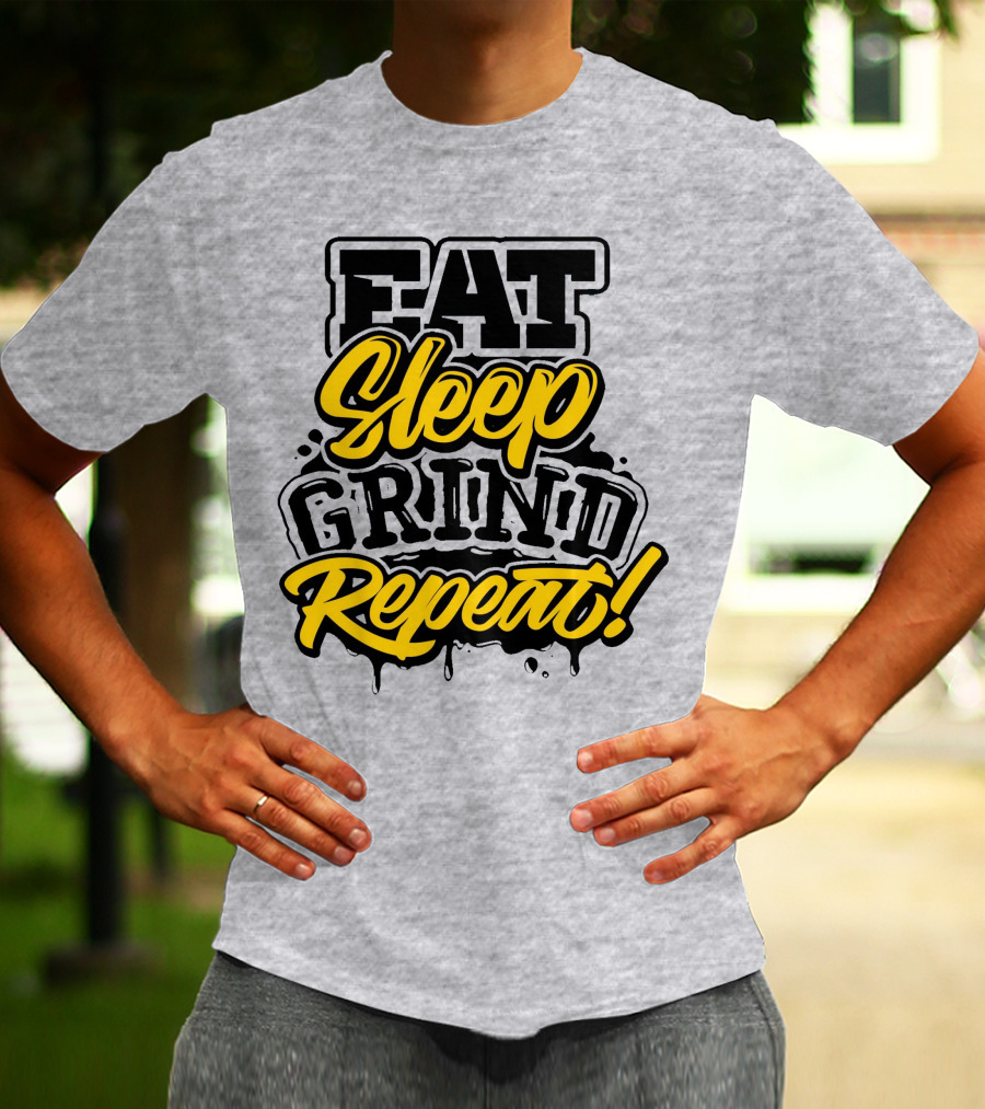Jordan 11 Gamma Blue Eat Sleep Grind Repeat Routine T-Shirt