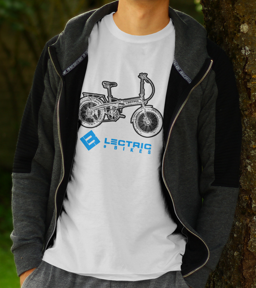 Lectric E Bikes Ride USA Retro Foldable Electric Bicycle T-Shirt