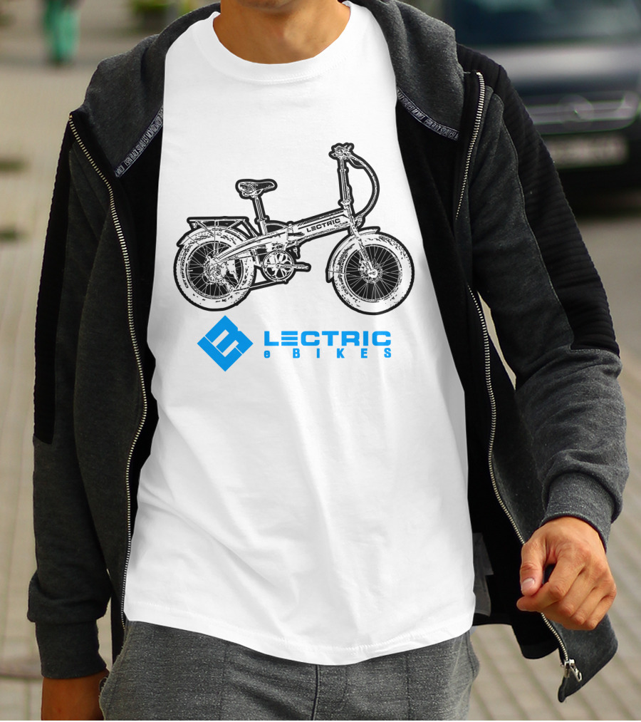 Lectric E Bikes Ride USA Retro Foldable Electric Bicycle T-Shirt