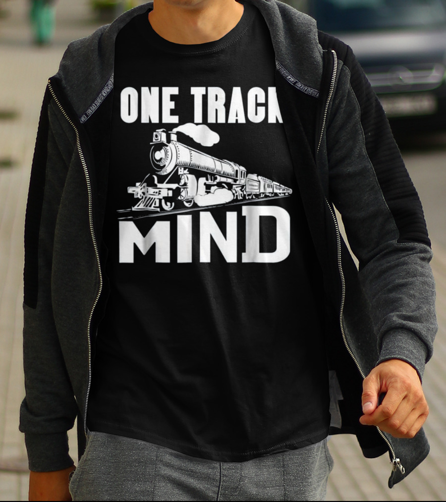 One Track Mind Steam Locomotive Railroad Journey T-Shirt