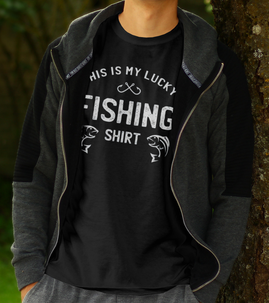 This Is My Lucky Fishing Shirt With Hook And Fish T-Shirt