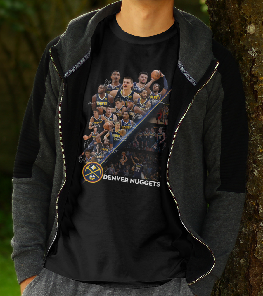 DENVER NUGGETS TEAM PLAYERS SIGNATURES AND LOGO COLLECTION T-Shirt