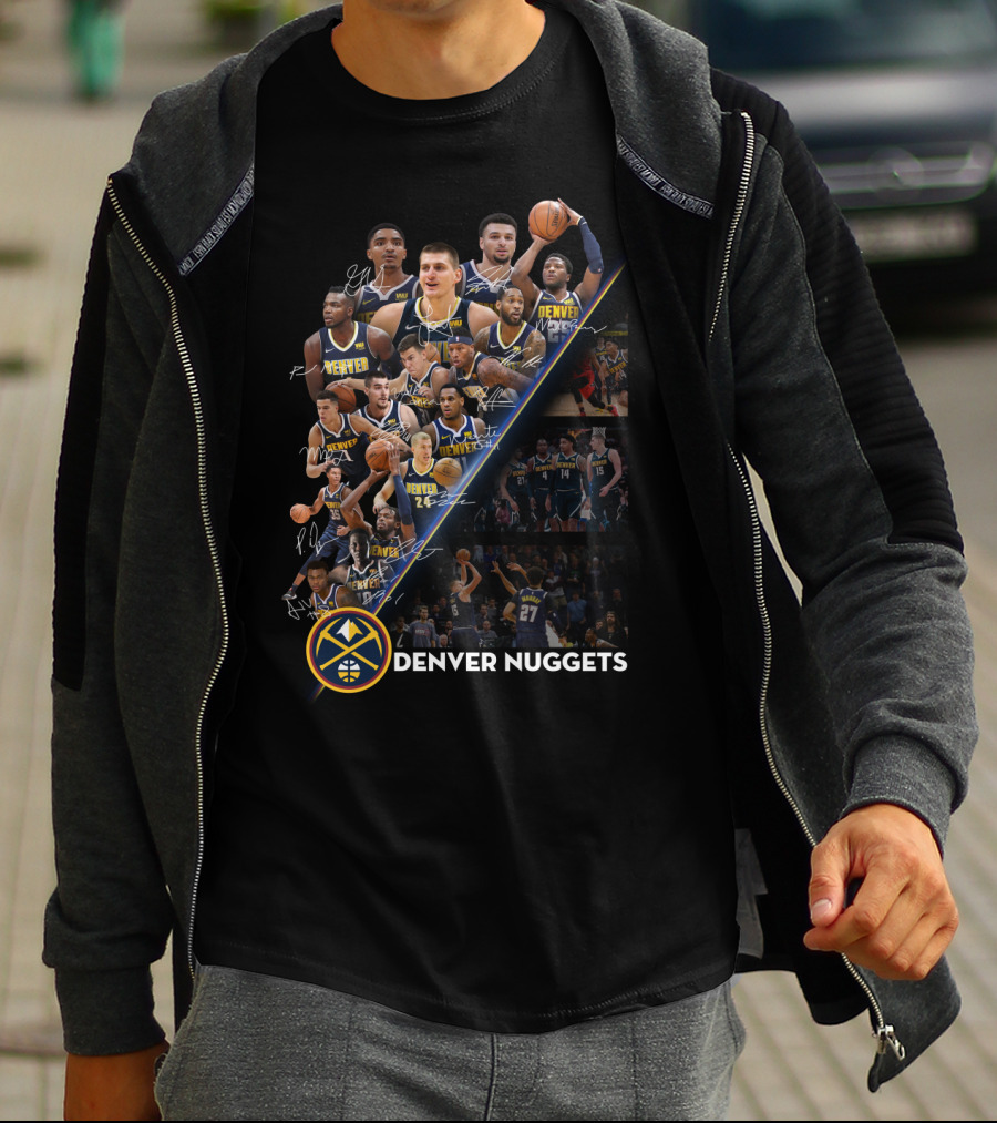 DENVER NUGGETS TEAM PLAYERS SIGNATURES AND LOGO COLLECTION T-Shirt