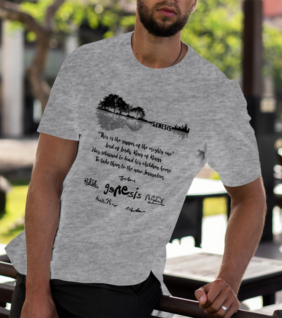 Genesis Cityscape Reflection Mighty One Lord Of Lords King Of Kings Return New Jerusalem T-Shirt