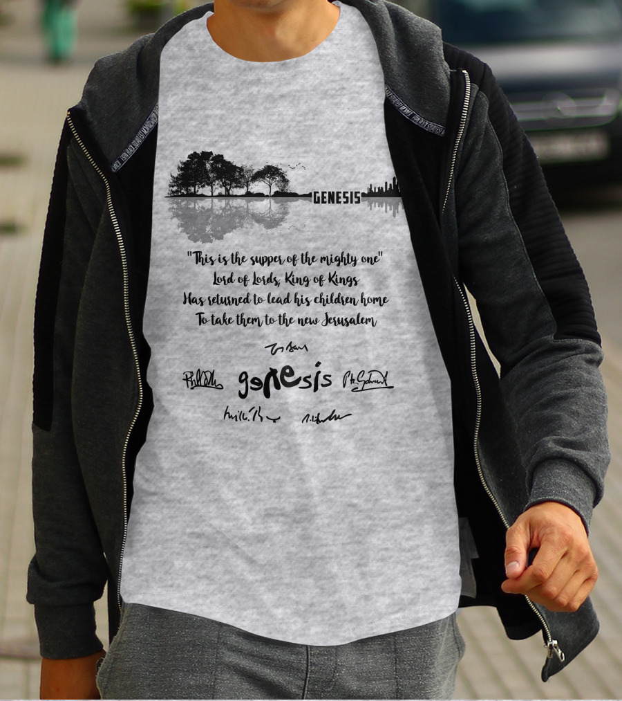 Genesis Cityscape Reflection Mighty One Lord Of Lords King Of Kings Return New Jerusalem T-Shirt