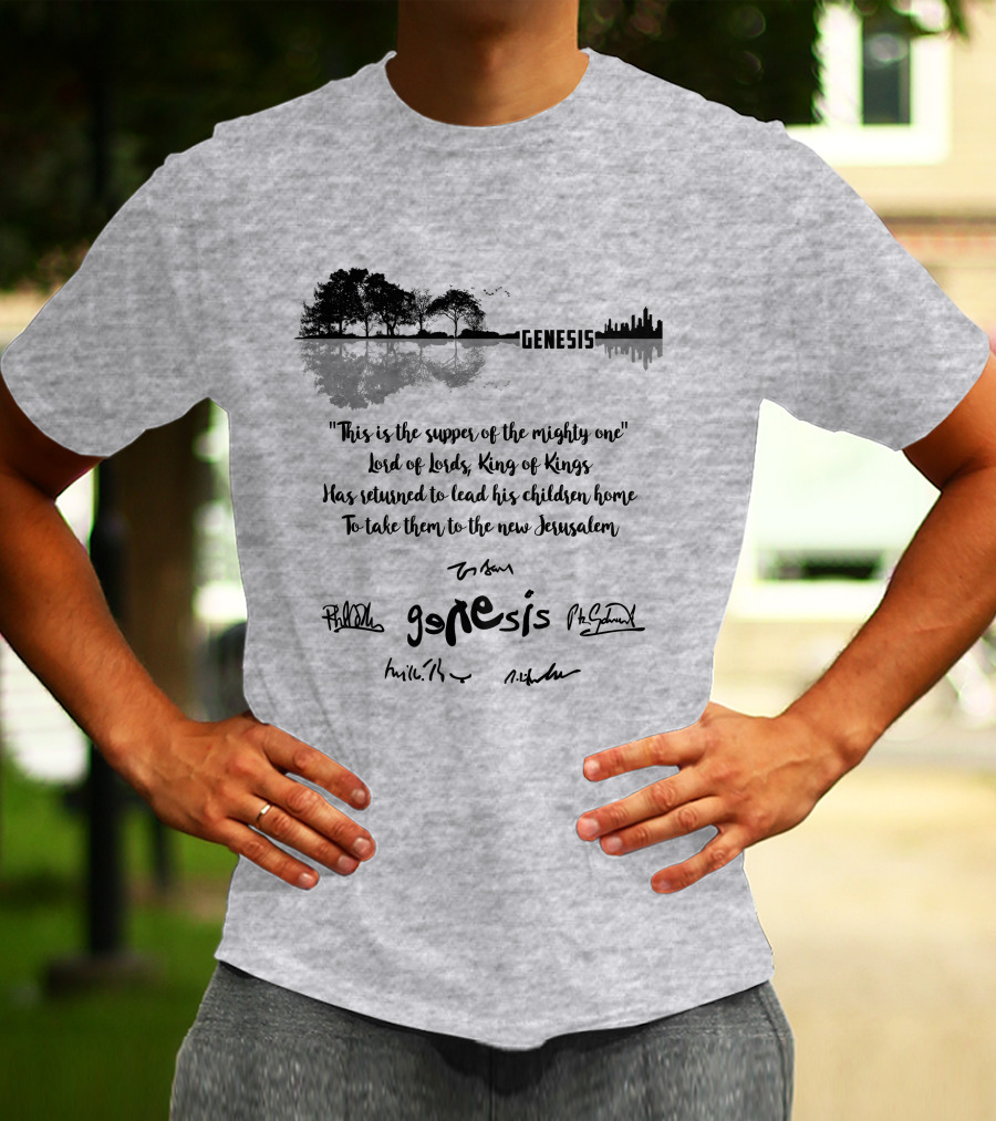 Genesis Cityscape Reflection Mighty One Lord Of Lords King Of Kings Return New Jerusalem T-Shirt