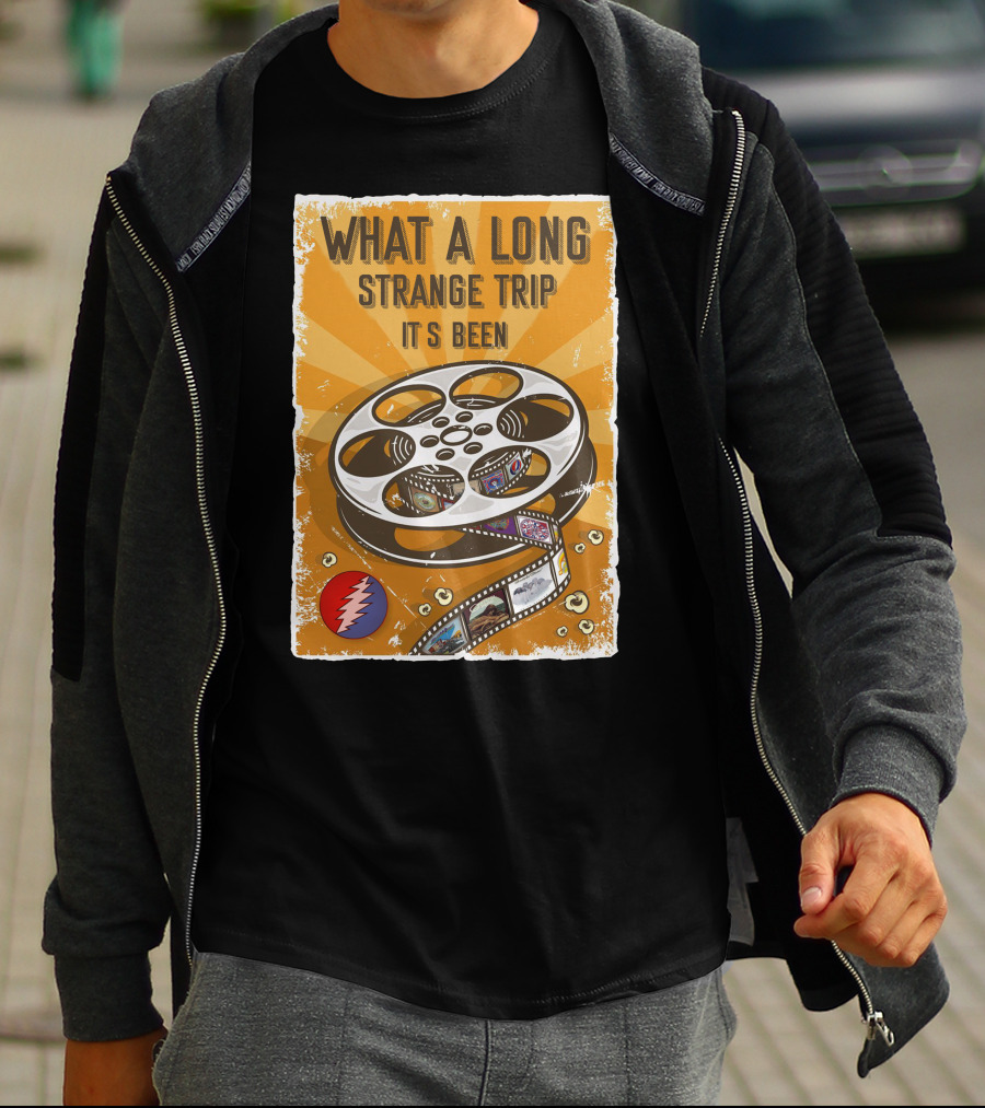What A Long Strange Trip It's Been Grateful Dead Film Reel T-Shirt
