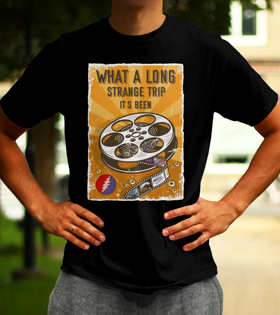 What A Long Strange Trip It's Been Grateful Dead Film Reel T-Shirt