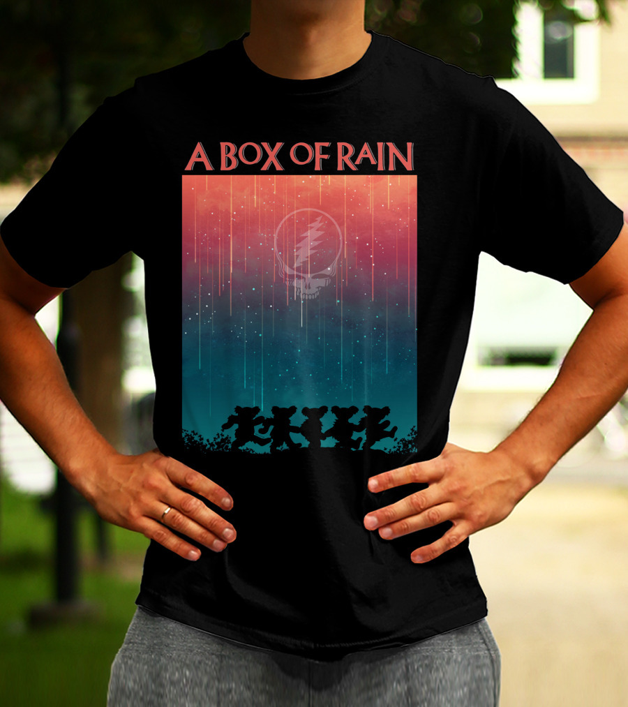 A Box Of Rain Grateful Dead Dancing Bears Steal Your Face T-Shirt