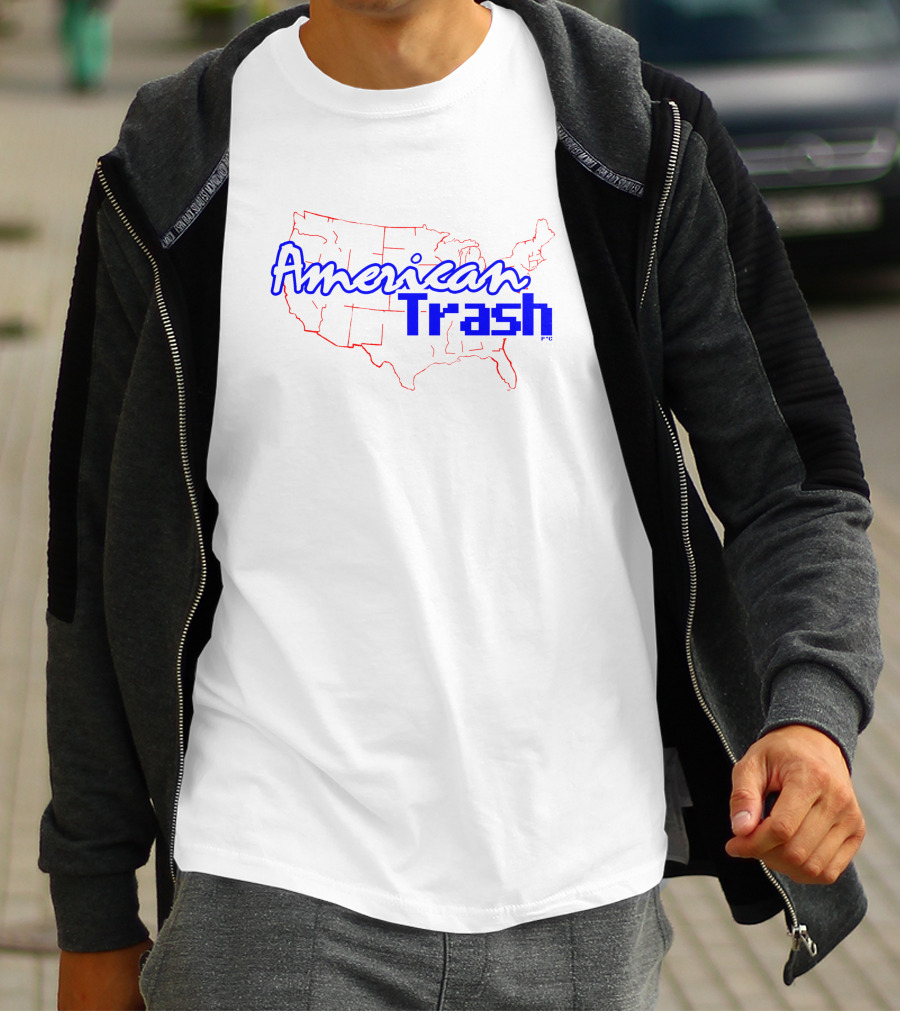 American Trash Map Outline T-Shirt
