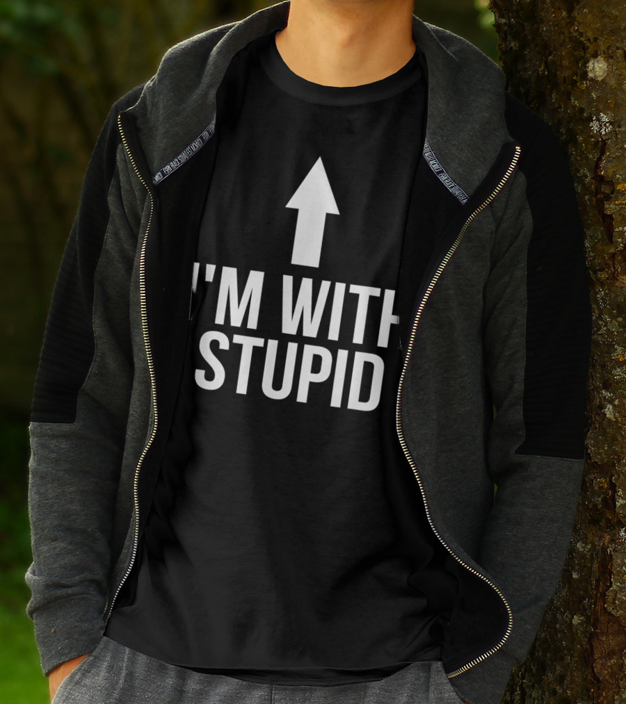 I'm With Stupid Up Arrow Iconic Phrase T-Shirt
