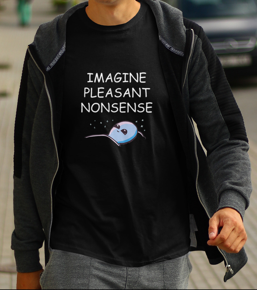 Imagine Pleasant Nonsense Sleepy Cartoon Moon T-Shirt