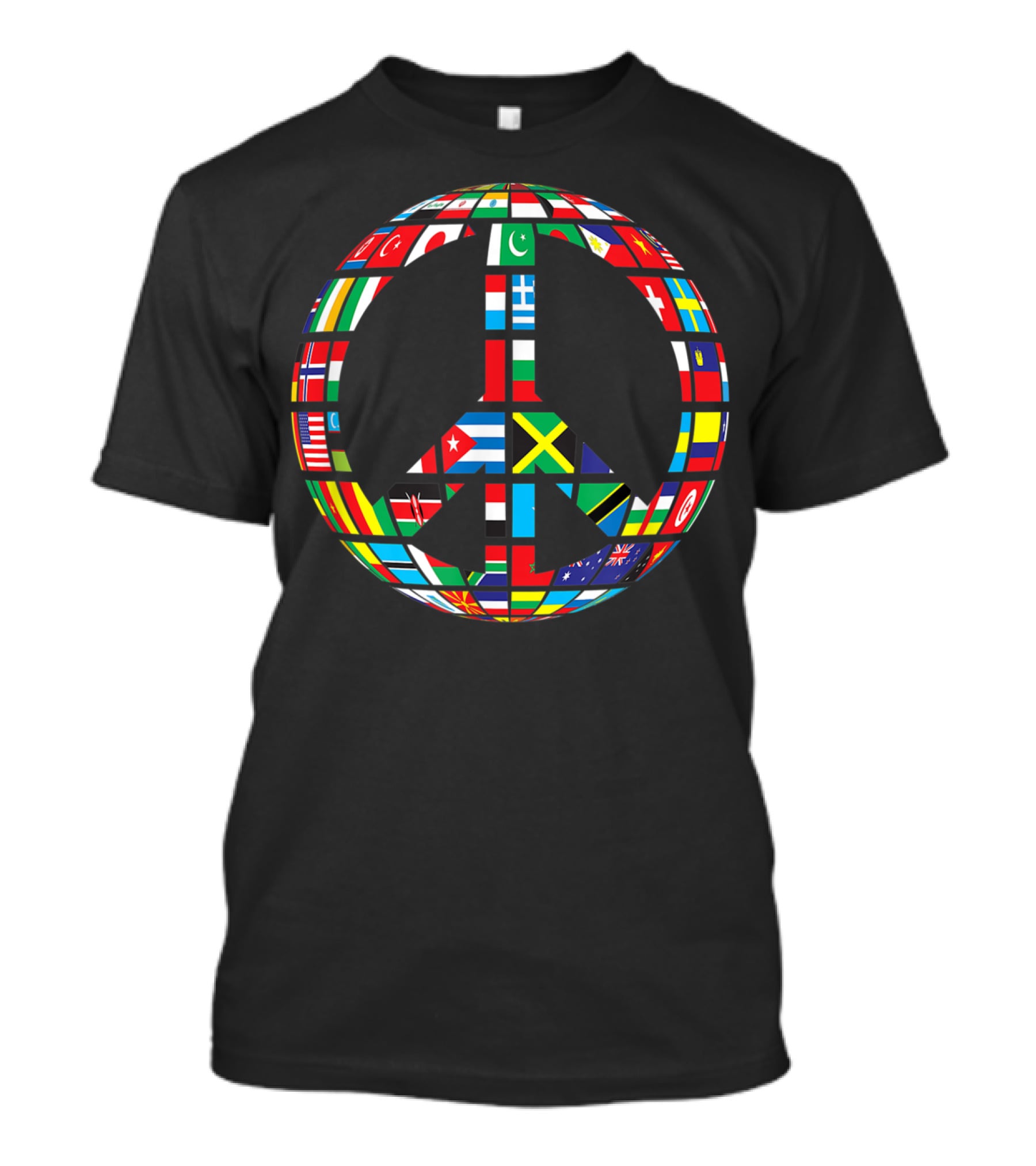International Flag Peace Symbol Multicultural Unity T-Shirt