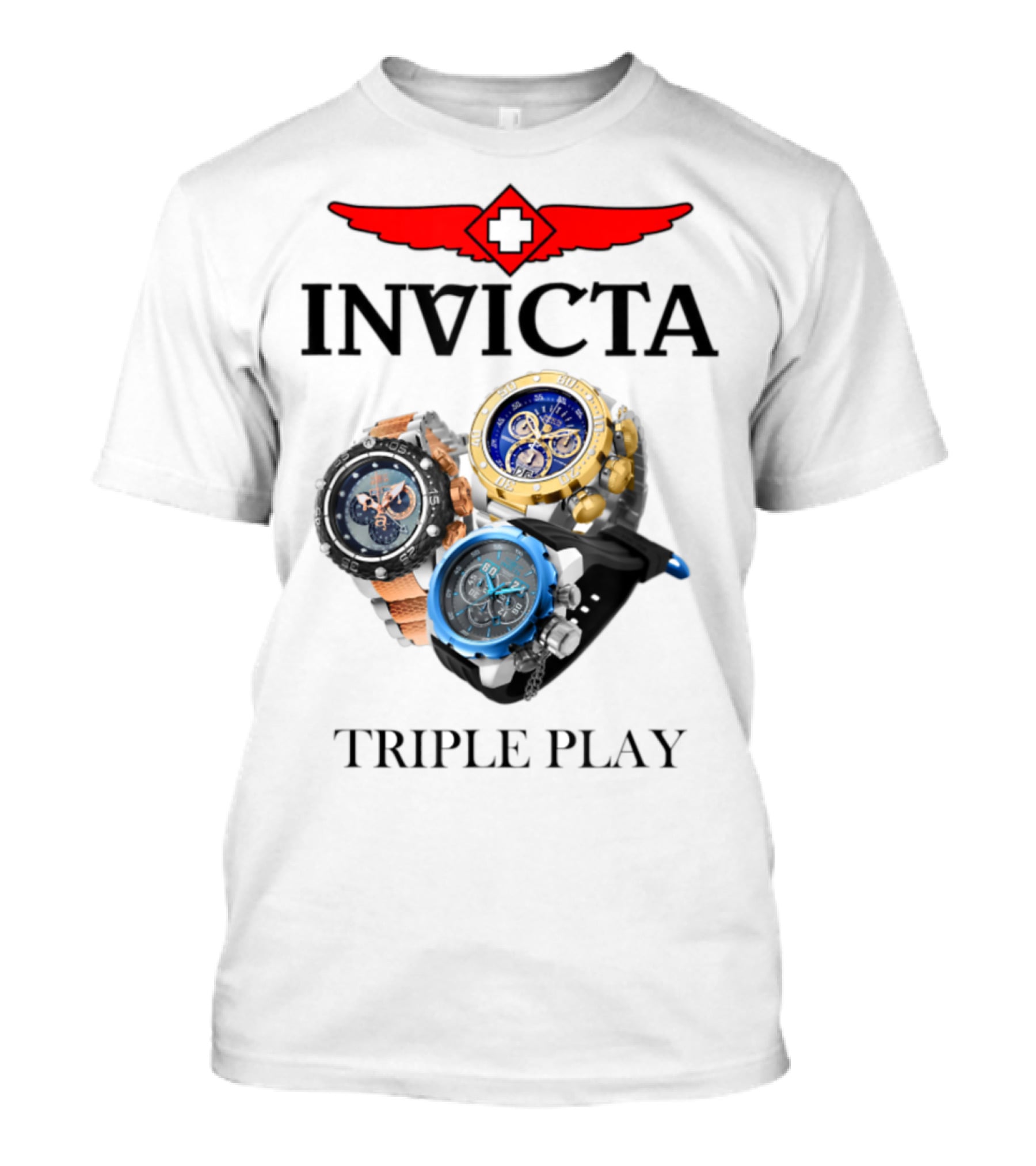 Invicta Triple Play Swiss-Inspired Luxurious Watch Collection T-Shirt