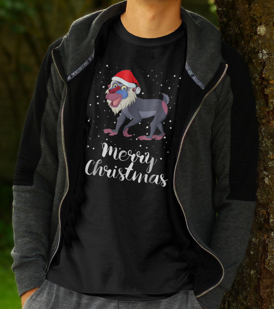 Merry Christmas Baboon Funny Family Group Matching T-Shirt