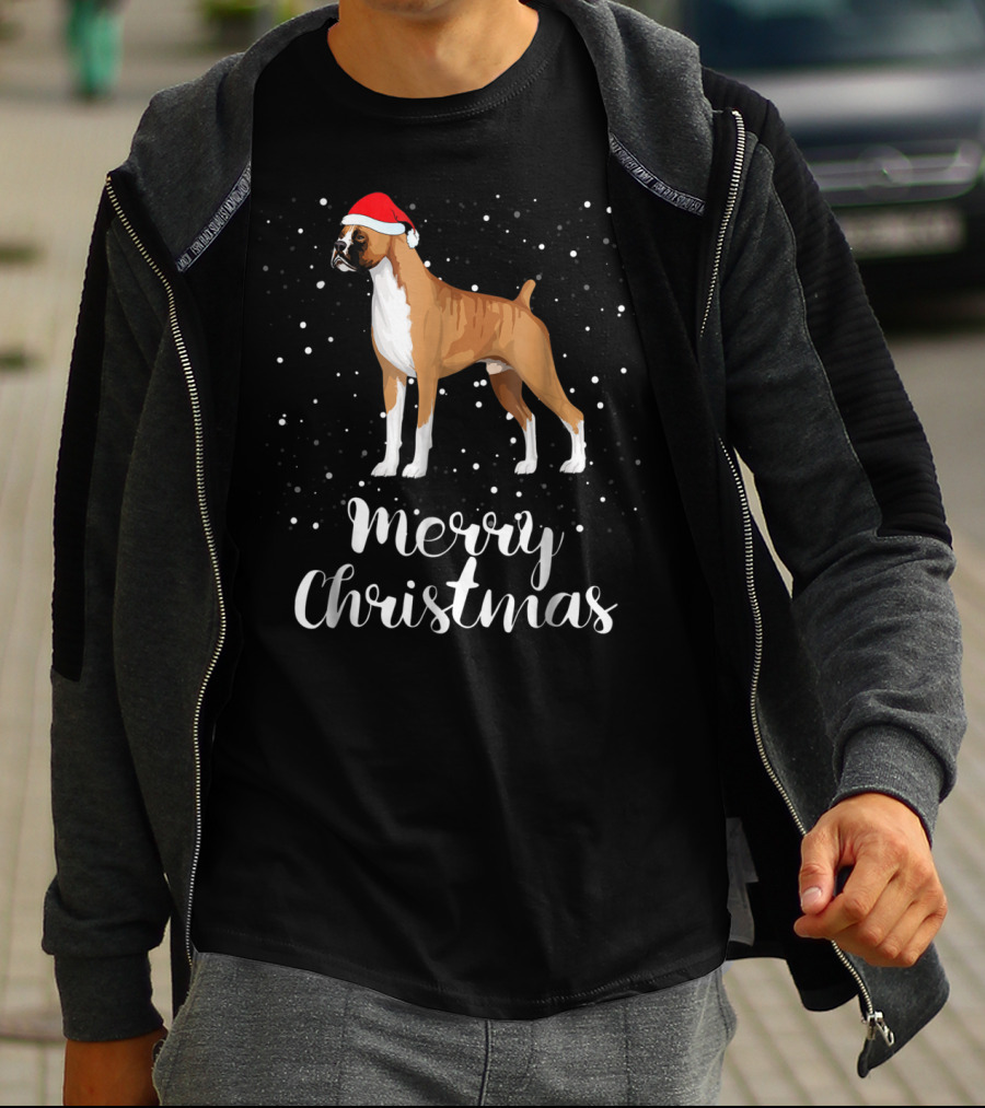 Merry Christmas Boxer Funny Family Group T-Shirt