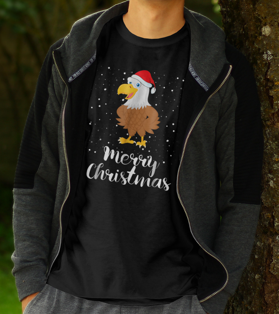 Merry Christmas Eagle Funny Christmas Matching Family Group T-Shirt