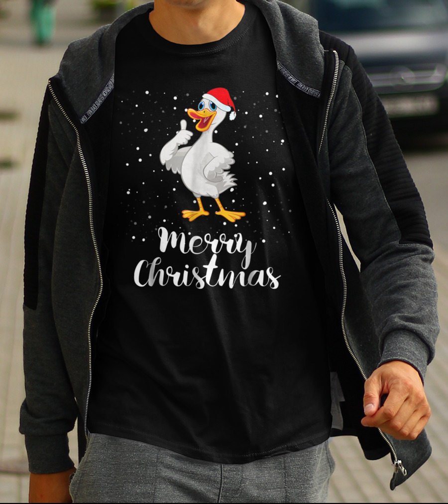 Merry Christmas Goose Funny Matching Family Group T-Shirt