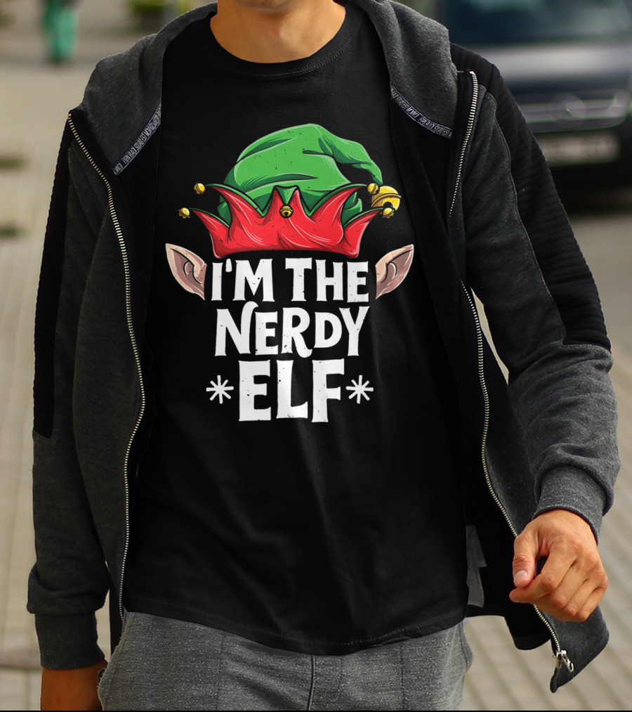 I'm The Nerdy Elf Christmas Family Matching Holiday T-Shirt
