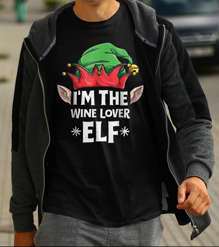 I'm The Wine Lover Elf Christmas Family Matching T-Shirt
