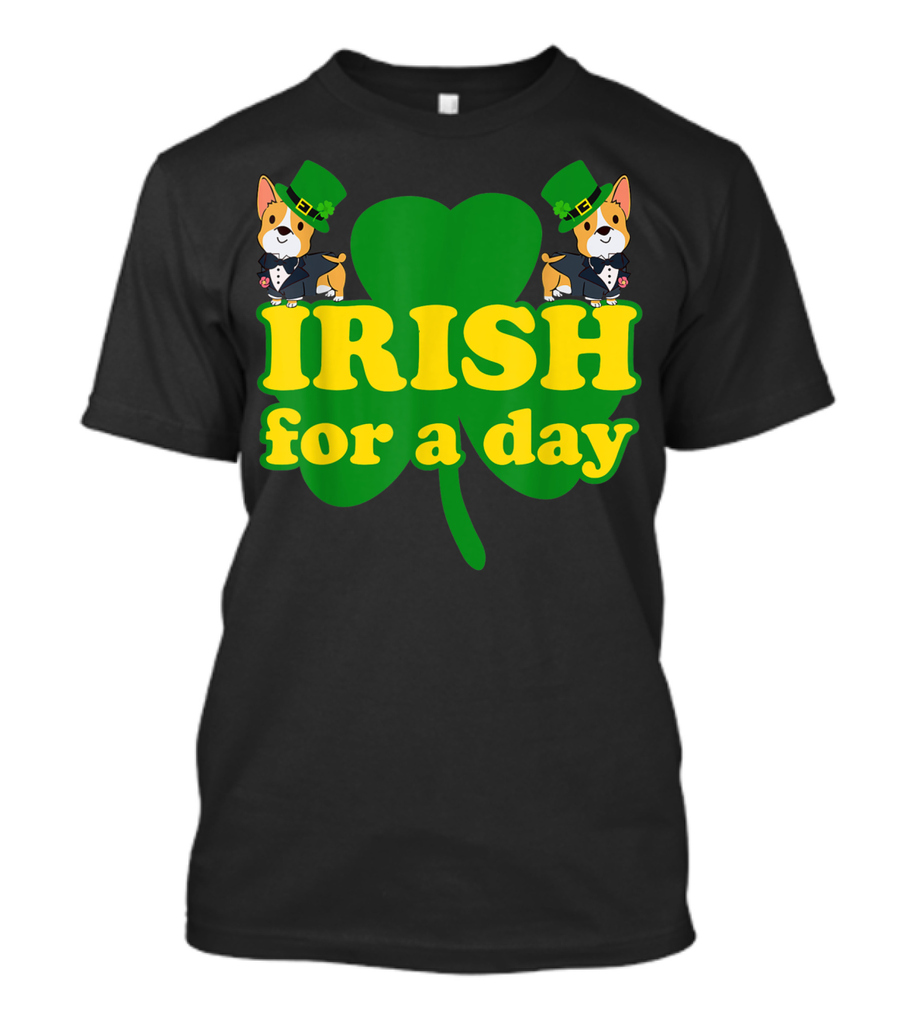 Irish For A Day Shamrock Pembroke Welsh Corgi T-Shirt