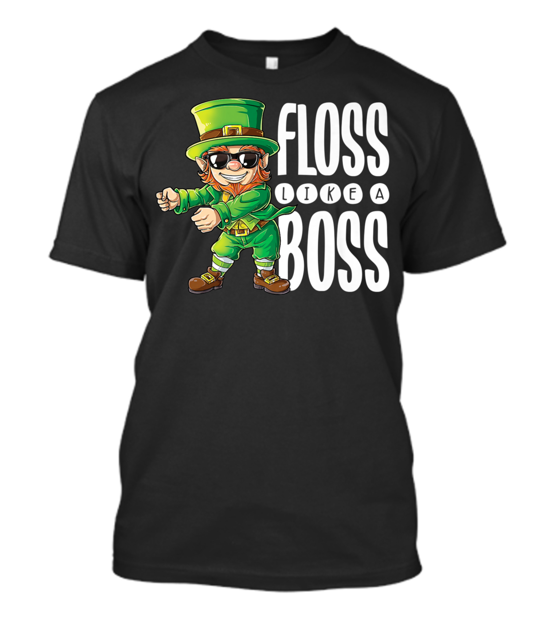 Floss Like A Boss Leprechaun St Patricks Day Boys2 T-Shirt