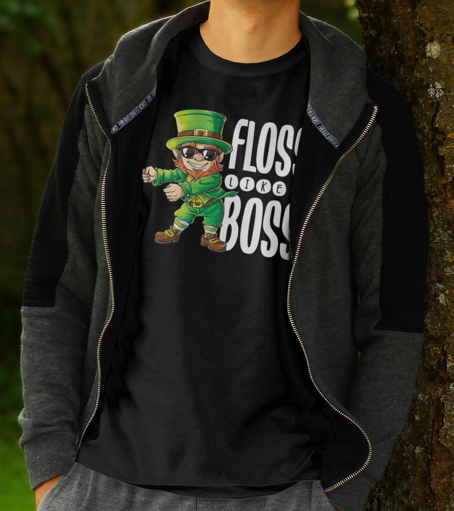 Floss Like A Boss Leprechaun St Patricks Day Boys2 T-Shirt