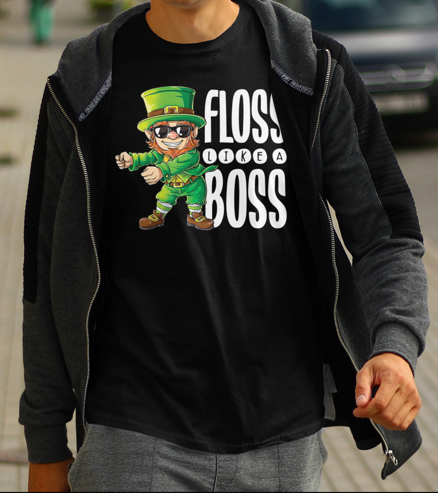 Floss Like A Boss Leprechaun St Patricks Day Boys2 T-Shirt