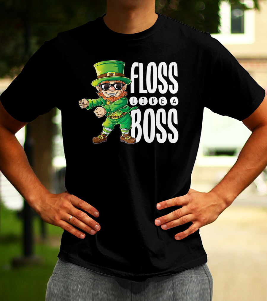 Floss Like A Boss Leprechaun St Patricks Day Boys2 T-Shirt