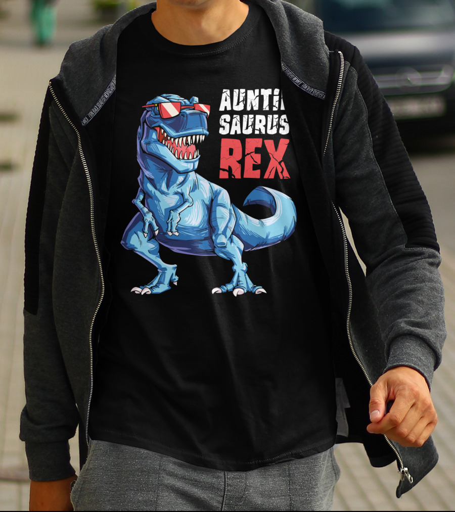 Auntiesaurus Rex Auntie Saurus Dinosaur Women Aunt10 T-Shirt